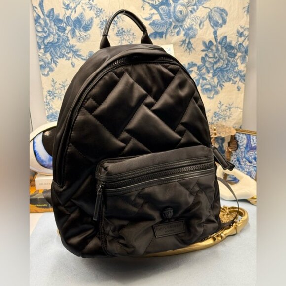 🆕 KURT GEIGER LONDON 🧿 NWOT Recycled Nylon Drench Zip Backpack, Black Nylon - Picture 9 of 16
